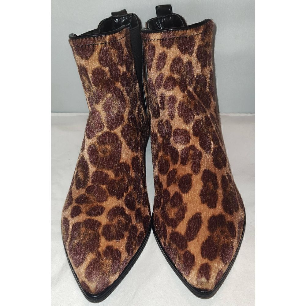 Nine West Colt Boots Booties FAUX Calf Hair Chelsea Womens Size 7.5 M